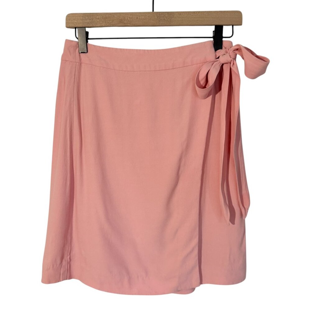 Loft Pink Wrap Skirt with Bow Size 2